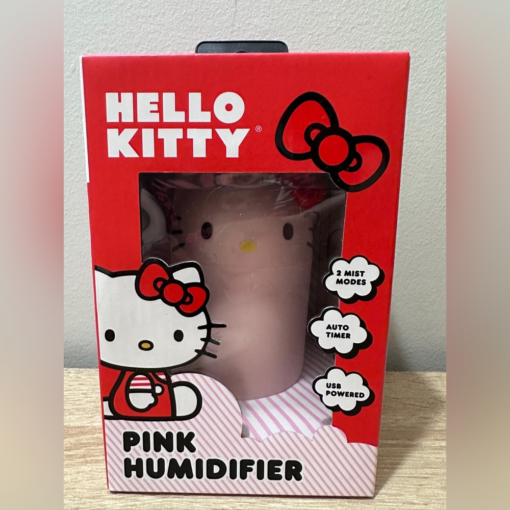 Hello Kitty Shaped Pink USB Powered Tabletop Humidifier. Sanrio.